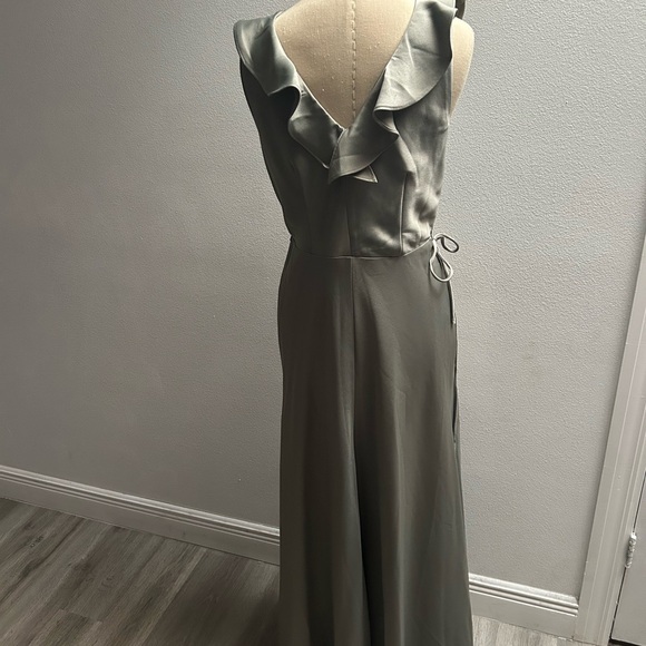Anthropologie Wedding BHLDN SACHIN + BABI Tansy Green Wrap Gown Dress - Picture 3 of 6